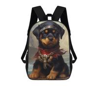 sinyumoney Zaino Scolastico Per Bambini Stampato in 3D Puppy Pirate Zaino Per Bambini Ad Alta Capacità, Zaini Da Viaggio, Borse Per Libri, Zaino Scolastico Per Bambini 17inch