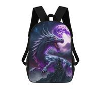 sinyumoney Zaino Scolastico Per Bambini Stampato in 3D Purple Dragon Castle Moon Borse Per Libri Borse Scolastiche Da Viaggio Ad Alta Capacità Per Bambini/studenti/adulti 17inch