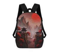 sinyumoney Zaino Scolastico Per Bambini Stampato in 3D Red Sunset Over Mountains Zaino Per Bambini Ad Alta Capacità, Zaini Da Viaggio, Borse Per Libri, Zaino Scolastico Per Bambini 17inch