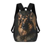 sinyumoney Zaino Scolastico Per Bambini Stampato in 3D Regal German Shepherd Portrait in Renaissance Attire Zaino Sportivo Per Ragazzi E Ragazze Zaino Alla Moda 17inch