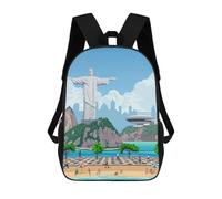 sinyumoney Zaino Scolastico Per Bambini Stampato in 3D Rio DeJaneiro Travel Print Zaino Per Bambini Ad Alta Capacità, Zaini Da Viaggio, Borse Per Libri, Zaino Scolastico Per Bambini 17inch