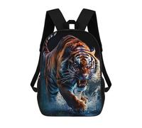 sinyumoney Zaino Scolastico Per Bambini Stampato in 3D Roaring Tiger in Action Borsa Scolastica Per Bambini, Zaini Da Viaggio, Borse Per Libri Alla Moda, Zaino Di Grande Capacità 17inch