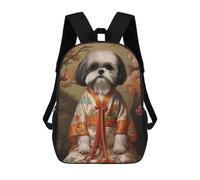 sinyumoney Zaino Scolastico Per Bambini Stampato in 3D Shih Tzu Dog in K Imono Borse Per Libri Borse Scolastiche Da Viaggio Ad Alta Capacità Per Bambini/studenti/adulti 17inch