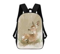 sinyumoney Zaino Scolastico Per Bambini Stampato in 3D Sleeping Baby Deer Nursery Illustration Borse Per Libri Borse Scolastiche Da Viaggio Ad Alta Capacità Per Bambini/studenti/adulti 17inch