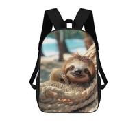 sinyumoney Zaino Scolastico Per Bambini Stampato in 3D Sloth in A Hammock Zaino Per Bambini Ad Alta Capacità, Zaino Da Viaggio Alla Moda, Borsa Scolastica Per Bambini, Zaino Casual 17inch