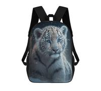 sinyumoney Zaino Scolastico Per Bambini Stampato in 3D Snowy Tiger Cub Borsa Scolastica Per Bambini, Zaini Da Viaggio, Borse Per Libri Alla Moda, Zaino Di Grande Capacità 17inch