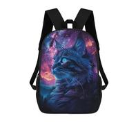 sinyumoney Zaino Scolastico Per Bambini Stampato in 3D Space Cat Galaxy Borse Per Libri Borse Scolastiche Da Viaggio Ad Alta Capacità Per Bambini/studenti/adulti 17inch