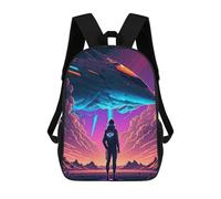 sinyumoney Zaino Scolastico Per Bambini Stampato in 3D Space Explorer's Dawn Zaino Sportivo Per Ragazzi E Ragazze Zaino Alla Moda 17inch