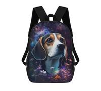 sinyumoney Zaino Scolastico Per Bambini Stampato in 3D Space Floral Beagle Portrait Borse Per Libri Borse Scolastiche Da Viaggio Ad Alta Capacità Per Bambini/studenti/adulti 17inch