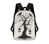 sinyumoney Zaino Scolastico Per Bambini Stampato in 3D Spooky Tree Silhouette Borse Per Libri Borse Scolastiche Da Viaggio Ad Alta Capacità Per Bambini/studenti/adulti 17inch