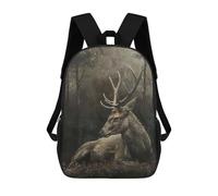 sinyumoney Zaino Scolastico Per Bambini Stampato in 3D Stag in Mystical Forest Borsa Scolastica Per Bambini, Zaini Da Viaggio, Borse Per Libri Alla Moda, Zaino Di Grande Capacità 17inch