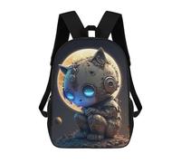 sinyumoney Zaino Scolastico Per Bambini Stampato in 3D Steampunk Cat in Space-3 Zaini Per Libri Zaini Casual Da Viaggio Zaini Da Giorno Di Grande Capacità Per Ragazzi 17inch