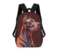 sinyumoney Zaino Scolastico Per Bambini Stampato in 3D Stylized Dog Portrait Borse Per Libri Borse Scolastiche Da Viaggio Ad Alta Capacità Per Bambini/studenti/adulti 17inch