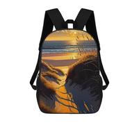 sinyumoney Zaino Scolastico Per Bambini Stampato in 3D Sunset Beach Reflections Zaino Per Bambini Ad Alta Capacità, Zaino Da Viaggio Alla Moda, Borsa Scolastica Per Bambini, Zaino Casual 17inch