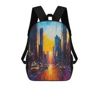 sinyumoney Zaino Scolastico Per Bambini Stampato in 3D Sunset Cityscape Borsa Scolastica Per Bambini, Zaini Da Viaggio, Borse Per Libri Alla Moda, Zaino Di Grande Capacità 17inch