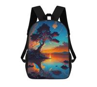 sinyumoney Zaino Scolastico Per Bambini Stampato in 3D Sunset Reflections on Water Zaini Per Libri Zaini Casual Da Viaggio Zaini Da Giorno Di Grande Capacità Per Ragazzi 17inch