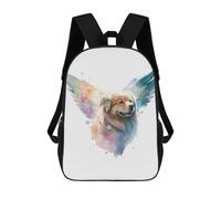 sinyumoney Zaino scolastico per bambini stampato in 3D Surreal Mystical Zebra Zaino sportivo per ragazzi e ragazze, zaino alla moda, Dogs In Watercolor Style, 17"