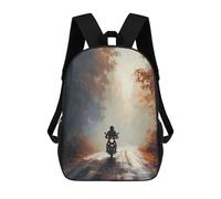 sinyumoney Zaino scolastico per bambini stampato in 3D Surreal Synthwave Night Zaino sportivo per ragazzi e ragazze Zaino alla moda, Leafy Ride, 17"