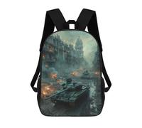 sinyumoney Zaino Scolastico Per Bambini Stampato in 3D Tanks Urban Warfare Zaino Per Bambini Ad Alta Capacità, Zaino Da Viaggio Alla Moda, Borsa Scolastica Per Bambini, Zaino Casual 17inch