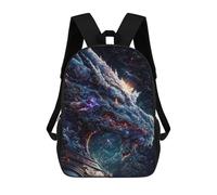 sinyumoney Zaino Scolastico Per Bambini Stampato in 3D The Blue Old Space Dragon Zaino Per Bambini Ad Alta Capacità, Zaini Da Viaggio, Borse Per Libri, Zaino Scolastico Per Bambini 17inch