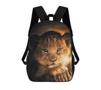 sinyumoney Zaino Scolastico Per Bambini Stampato in 3D The Lion Cub Borse Per Libri Borse Scolastiche Da Viaggio Ad Alta Capacità Per Bambini/studenti/adulti 17inch