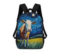 sinyumoney Zaino Scolastico Per Bambini Stampato in 3D The Starry Night Cow Borse Per Libri Borse Scolastiche Da Viaggio Ad Alta Capacità Per Bambini/studenti/adulti 17inch