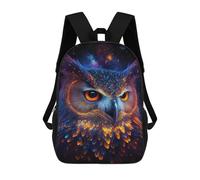 sinyumoney Zaino scolastico per bambini stampato in 3D The World Snake Zaini da viaggio, Zaini da viaggio casual, grande zaino da giorno per ragazzi, Nebula Owl V5, 17"