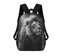 sinyumoney Zaino Scolastico Per Bambini Stampato in 3D Thundering Majesty Lion's Roar Zaini Per Libri Zaini Casual Da Viaggio Zaini Da Giorno Di Grande Capacità Per Ragazzi 17inch