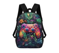 sinyumoney Zaino Scolastico Per Bambini Stampato in 3D Vibrant Jungle Controller Artwork Zaino Per Bambini Ad Alta Capacità, Zaini Da Viaggio, Borse Per Libri, Zaino Scolastico Per Bambini 17inch
