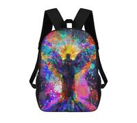 sinyumoney Zaino Scolastico Per Bambini Stampato in 3D Vivid Abstract Angel Borsa Scolastica Per Bambini, Zaini Da Viaggio, Borse Per Libri Alla Moda, Zaino Di Grande Capacità 17inch