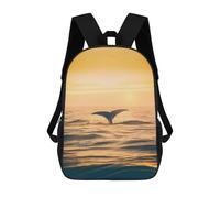 sinyumoney Zaino Scolastico Per Bambini Stampato in 3D Whale Tail in The Sea Zaini Per Libri Zaini Casual Da Viaggio Zaini Da Giorno Di Grande Capacità Per Ragazzi 17inch