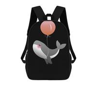 sinyumoney Zaino Scolastico Per Bambini Stampato in 3D Whale with Balloon Gift Zaino Da Viaggio Ad Alta Capacità Borse Per Libri Alla Moda Zaini Casual Per Bambini Per La Scuola 17inch