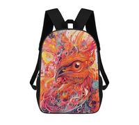 sinyumoney Zaino Scolastico Per Bambini Stampato in 3D Whimsical Phoenix Portrait Zaino Per Bambini Ad Alta Capacità, Zaini Da Viaggio, Borse Per Libri, Zaino Scolastico Per Bambini 17inch