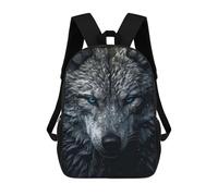 sinyumoney Zaino Scolastico Per Bambini Stampato in 3D White Wolf Portrait Borse Per Libri Borse Scolastiche Da Viaggio Ad Alta Capacità Per Bambini/studenti/adulti 17inch