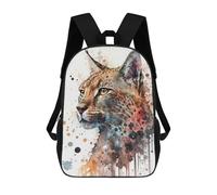 sinyumoney Zaino Scolastico Per Bambini Stampato in 3D Wild Cat Watercolor Borse Per Libri Borse Scolastiche Da Viaggio Ad Alta Capacità Per Bambini/studenti/adulti 17inch