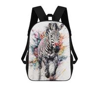 sinyumoney Zaino Scolastico Per Bambini Stampato in 3D Zebra Abstract Watercolor Zaino Per Bambini Ad Alta Capacità, Zaini Da Viaggio, Borse Per Libri, Zaino Scolastico Per Bambini 17inch