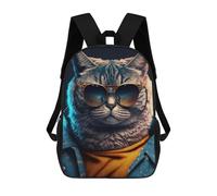 sinyumoney Zaino Scolastico Per Bambini Stylish Cat Fashion Zaino Scolastico Per Bambini Alla Moda Casual Zaini Da Viaggio Stampa 3D Divertenti E Fantastici Borse Per Libri 17inch