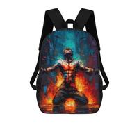 sinyumoney Zaino Scolastico Per Bambini The Inner Fire - Abstract Expressionist Art Zaino Alla Moda Per Adolescenti Zaino Casual Per Ragazzi E Ragazze Zaino Stampato in 3D 17inch