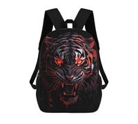 sinyumoney Zaino Scolastico Per Bambini Tiger Red And Black Animal Zaino Alla Moda Per Adolescenti Zaino Casual Per Ragazzi E Ragazze Borsa Scolastica Per Adolescenti Zaino Stampato in 3D 17inch