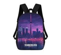 sinyumoney Zaino Scolastico Per Bambini Toronto Canada Skyline at Night Zaino Alla Moda Per Adolescenti Zaino Casual Per Ragazzi E Ragazze Borsa Scolastica Per Adolescenti Zaino Stampato in 3D 17inch