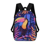 sinyumoney Zaino Scolastico Per Bambini Toucan Abstract Flat Zaino Alla Moda Per Adolescenti Zaino Casual Per Ragazzi E Ragazze Borsa Scolastica Per Adolescenti Zaino Stampato in 3D 17inch