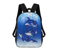sinyumoney Zaino Scolastico Per Bambini Tribal Orca Killer Whales Zaino Alla Moda Per Adolescenti Zaino Casual Per Ragazzi E Ragazze Zaino Stampato in 3D 17inch