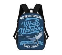 sinyumoney Zaino Scolastico Per Bambini Whale Watching Tours Zaino Scolastico Per Bambini Alla Moda Casual Zaini Da Viaggio Stampa 3D Divertenti E Fantastici Borse Per Libri 17inch