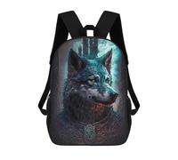 sinyumoney Zaino Scolastico Per Bambini Wolf Enchanted World Zaino Alla Moda Per Adolescenti Zaino Casual Per Ragazzi E Ragazze Borsa Scolastica Per Adolescenti Zaino Stampato in 3D 17inch
