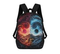 sinyumoney Zaino Scolastico Per Bambini Yin Yang M Zaini Per Libri Zaino Casual Da Viaggio Stampato in 3D Per Ragazzi E Ragazze Zaino Da Giorno Di Grande Capacità 17inch