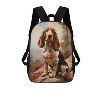 sinyumoney Zaino scolastico per ragazze con stampa 3D per ragazzi, zaino casual per college, Basset Hound, 17"