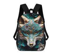 sinyumoney Zaino Scolastico Per Studenti Abstract Fox Kintsugi Zaino Scolastico Per Bambini Stampato in 3D Zaini Da Viaggio Alla Moda Borsa Scolastica Per Ragazzi 17inch
