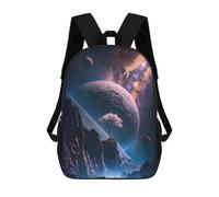 sinyumoney Zaino Scolastico Per Studenti Alien Planet with Pink Tree Zaino Scolastico Per Bambini Stampato in 3D Zaini Da Viaggio Alla Moda Borsa Scolastica Per Ragazzi 17inch