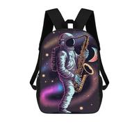 sinyumoney Zaino Scolastico Per Studenti Astronaut Playing Saxophone in Space -1 Zaino Scolastico Per Bambini Stampato in 3D Zaini Da Viaggio Alla Moda Borsa Scolastica Per Ragazzi 17inch