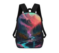 sinyumoney Zaino Scolastico Per Studenti Enchanted Mountain Stream Zaino Scolastico Per Bambini Stampato in 3D Zaini Da Viaggio Alla Moda Borsa Scolastica Per Ragazzi 17inch